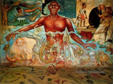  Rivera Art - figure symbolisant la course africaine 1951 Diego Rivera
